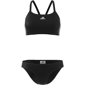 adidas Damen Essence Core 3-Stripes Bikini Set, Black/White, 40 - 3