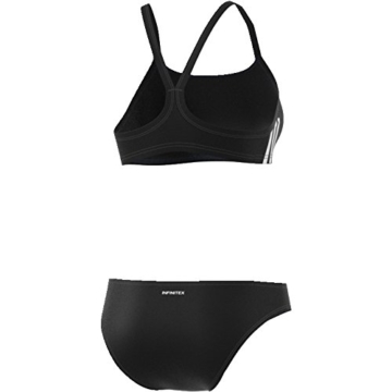 adidas Damen Essence Core 3-Stripes Bikini Set, Black/White, 40 - 4