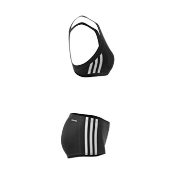 adidas Damen Essence Stripes Bikini, Black/White, 38 - 10