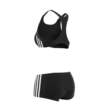 adidas Damen Essence Stripes Bikini, Black/White, 38 - 12