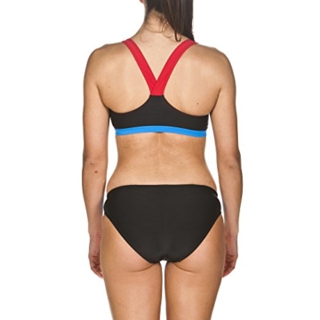 Arena Damen Sport Ren Bikini, Black-Red-Pixblue, 40 - 6