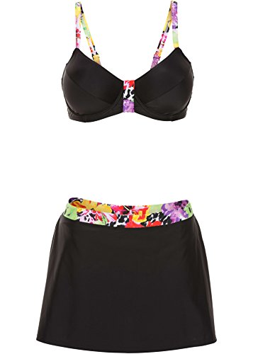 Damen Minimizer Bügel Bikini (2-tlg. Set), 241453 in Schwarz, Cup C 40 (80) - 1