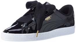 Puma Damen Basket Heart Patent Low-Top Sneaker, Schwarz Black, 38 EU - 1