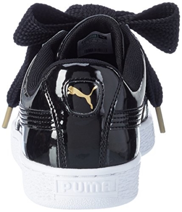 Puma Damen Basket Heart Patent Low-Top Sneaker, Schwarz Black, 38 EU - 2