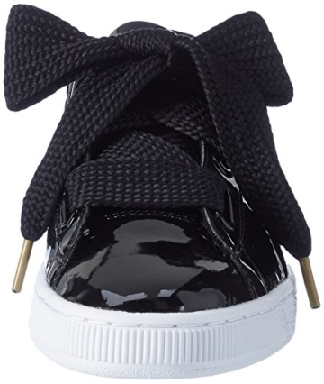 Puma Damen Basket Heart Patent Low-Top Sneaker, Schwarz Black, 38 EU - 4