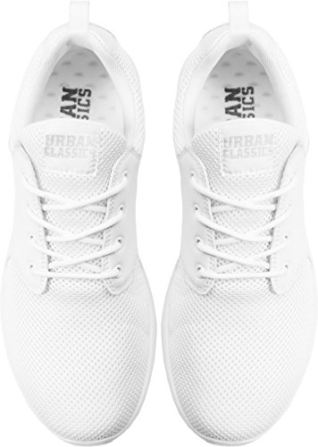Urban Classics Damen und Herren Light Runner Shoe, Low-Top Sneaker für Damen und Herren, Sportschuhe mit Schnürung, Weiß, Größe 45 - 6
