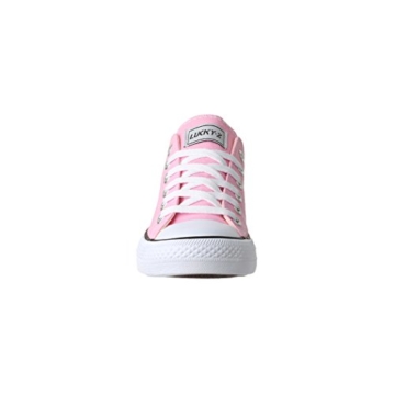 Elara Lucky-Z Unisex Sneaker | Bequeme Sportschuhe für Herren und Damen | Low Top Turnschuh Textil Chunkyrayan 089-A Pink-37 - 4