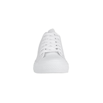 Elara Unisex Sneaker | Bequeme Sportschuhe für Damen und Herren | Low Top Turnschuh Textil Schuhe 36-46 A-YD3230-Allwhite-41 - 4