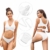 SHEKINI Damen Einzigartig Bikini Set Monochrom Geteilter Badeanzug Mit Quer Brustgurt Weste Bikini Oberteil Und Elastische Triangel-Badehose Solarium Anzug (M, Weiß) - 4