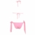 XIANGNI Damen Bikini-Set，Neu 2021,verstellbar, Hohe Taille unten Triangle, Bikini, hohe Taille, Rosa sexy Badeanzug - 2