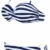EUDOLAH Damen Bandeau Padded Bikini-Set Trägerlosen Badeanzug Push Up (M, A-Blaue Streifen) - 4