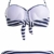 EUDOLAH Damen Bandeau Padded Bikini-Set Trägerlosen Badeanzug Push Up (M, A-Blaue Streifen) - 5